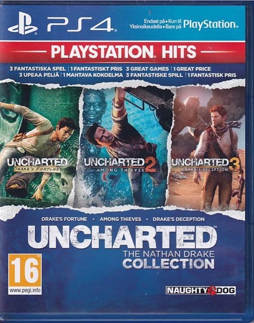 Uncharted - The Nathan Drake Collection - Playstation Hits - PS4 (A - Grade) (Genbrug)